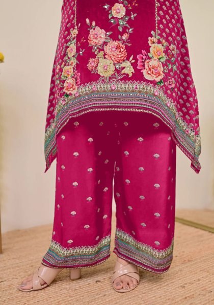 Stunning Pink Soft Maslin Co-Ord Set with Digital Print for MInimal Look CO ORD Sets