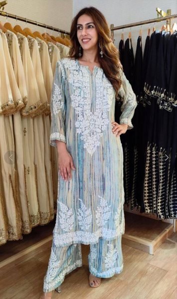Stunning Rayon Kurti Palazzo Set with Embroidery Work For Daily Wear  Ready To Wear Collection