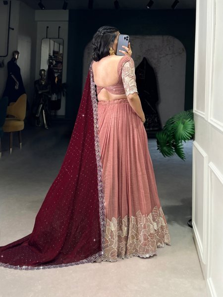 Stunning Silver Glossy Lehenga Choli Wedding 2025 Designer Collection Designer Lehenga Choli