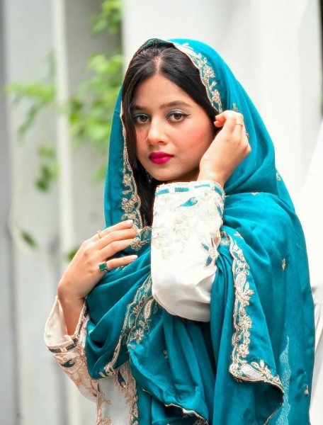 Stunning White and Teal Embroidered Salwar Suit with Palazzo Perfect for Celebrations Ready To Wear Collection
