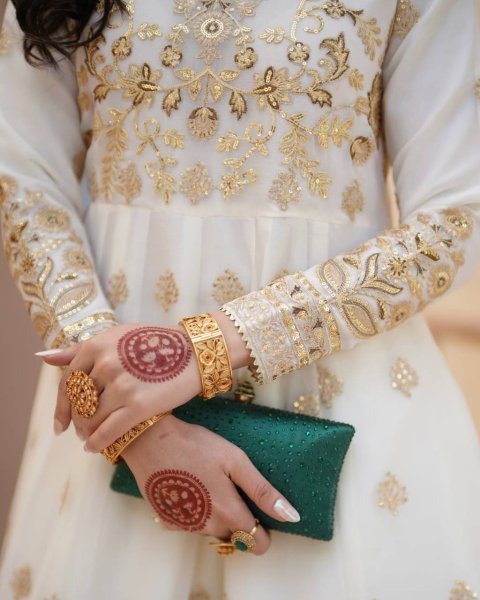 Stunning White Festive Wear Lehenga Gown With Gota Patti and Fancy Lace  Ready To Wear Collection