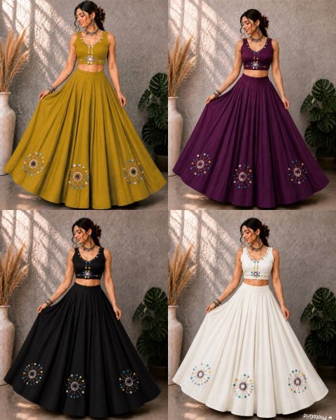 Stunning Wine Designer Navratri Lehenga Choli with Heavy Stitched Blouse For Wedding Navratri Lehnega Choli