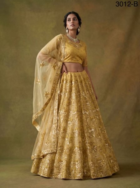 Stunning Yellow Ethnic Lehenga Set for Wedding and Festive Occasions Designer Lehenga Choli