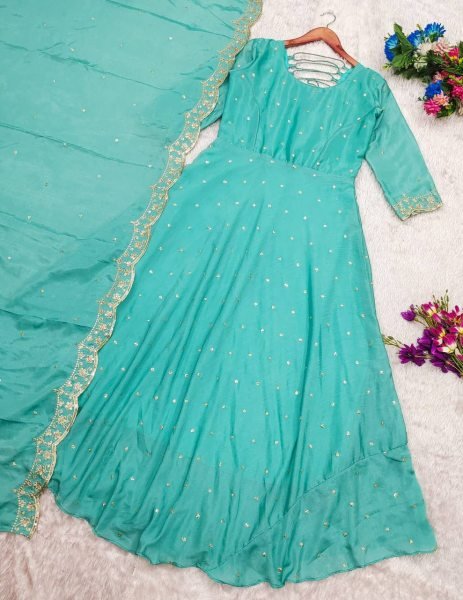 Stylish Anarkali Gown With And Dupatta Ready To Wear  Anarkali Kurtis 