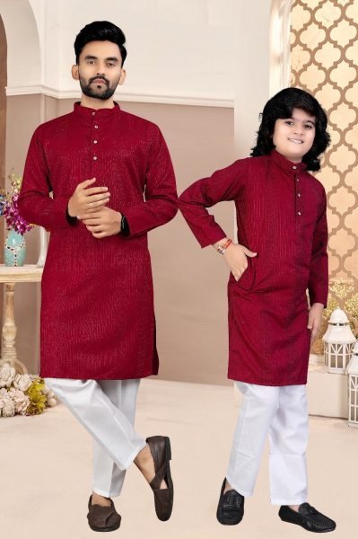 Stylish Black Sequence Kurta Pajama Set Father Son Matching Outfits for Diwali 2025 Father Son Collection 