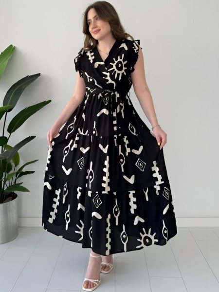 Stylish Black Rayon Digital Printed Clothing in Multiple Sizes for Manufacturer Rate Western Ladies Top Wholesale