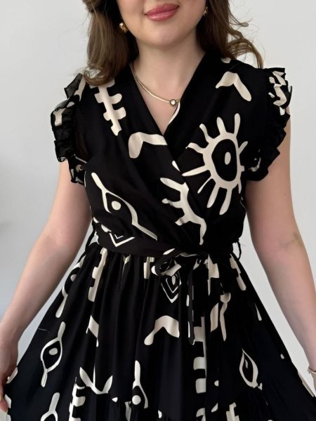 Stylish Black Rayon Digital Printed Clothing in Multiple Sizes for Manufacturer Rate Western Ladies Top Wholesale