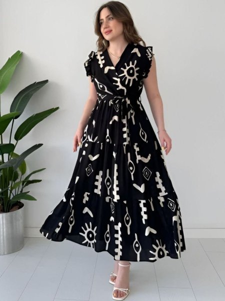 Stylish Black Rayon Digital Printed Clothing in Multiple Sizes for Manufacturer Rate Western Ladies Top Wholesale