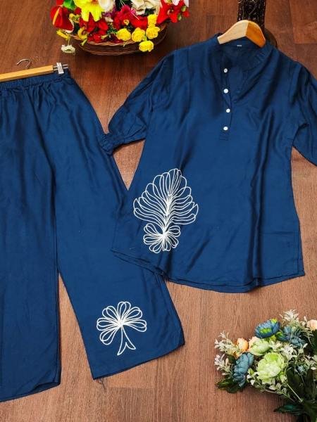 Stylish Blue Summer Co-ord Sets for Women At Best Rates Kurtis