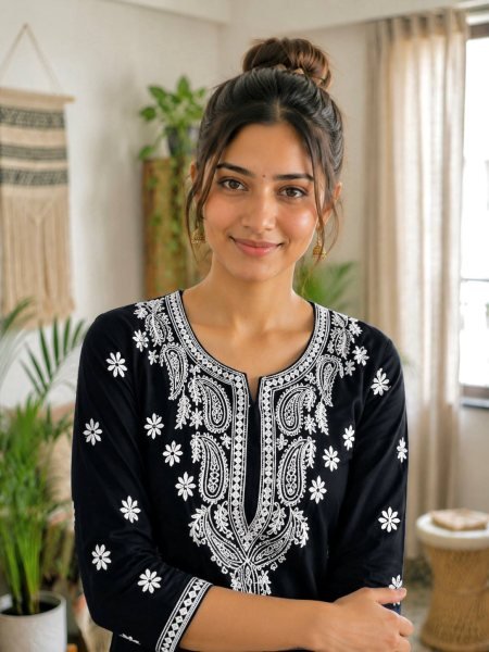 Stylish French Crepe Silk Kurti Set for Festive   Party Wear Ready To Wear Collection