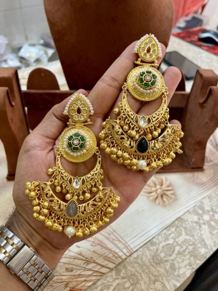 Stylish Gold Plated Chain Earrings Lightweight Glam for Daily  &  Party Looks Sarees 