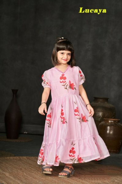 Stylish Kota Checks Midi For Girls And Women Festival And Party Look Mom-Doughter Collection