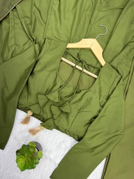 Stylish Green Long Gown with Embroidery Work for Wedding Wear Anarkali Kurtis 