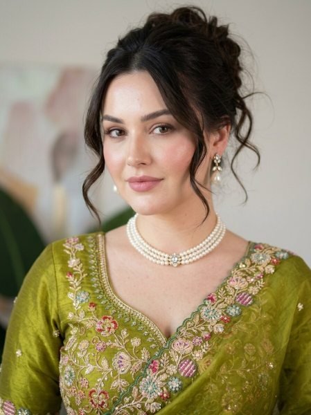 Stylish Mahendi Green Fendy Satin Silk Saree with Heavy Embroidered Blouse  Silk Sarees Wholesale