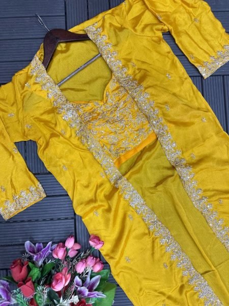 Stylish Mirror Work Shrug with Sharara   Plazzo Wedding Ready Indo Western Set Ready To Wear Collection