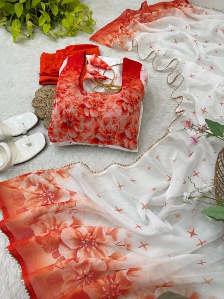 Stylish Organza Taby Silk Long Gown Set with Golden Lace Dupatta for Anarkali Style Anarkali Kurtis 