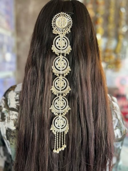 Stylish Traditional Guddi Fancy Sidhi Patti Trending Hair Accessory for Ethnic & Party Looks Fashion Accessories Wholesale