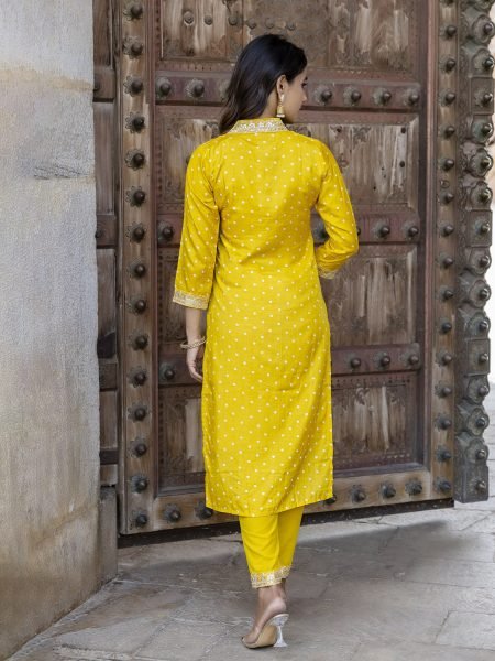 Stylish Vichitra Silk Kurta Pant Set with Soft Silk Blend Dupatta for Occasions  Straight Cut Long Kurtis