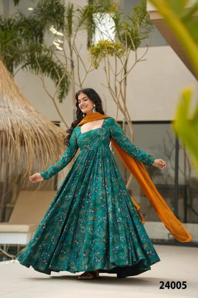 Summer Collection Heavy Rayon Digital Print Readymade Anarkali Set Anarkali Kurtis 