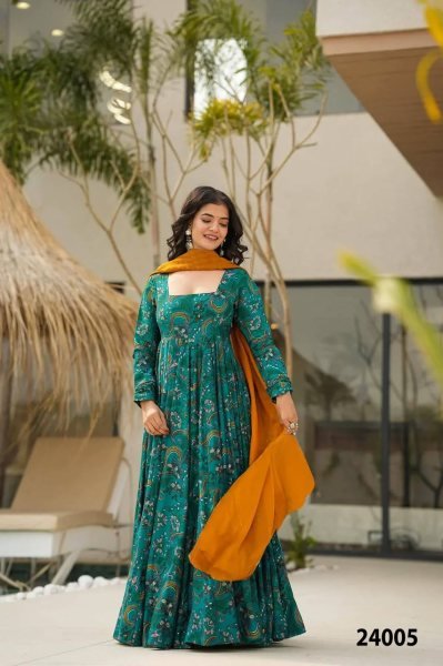 Summer Collection Heavy Rayon Digital Print Readymade Anarkali Set Anarkali Kurtis 