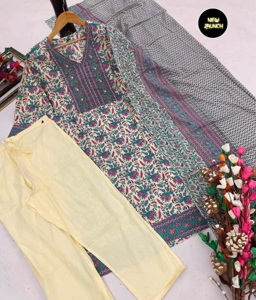 Summer Collection New Design Cotton Anarkali Kurti Set Cotton Kurtis Wholesale