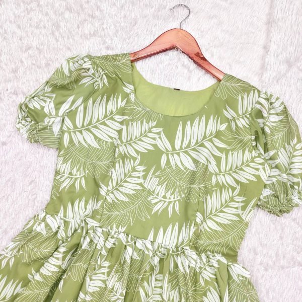 Summer Collection Women Classic Square Neck Green Print Dresses   Gown  Cotton Kurtis Wholesale