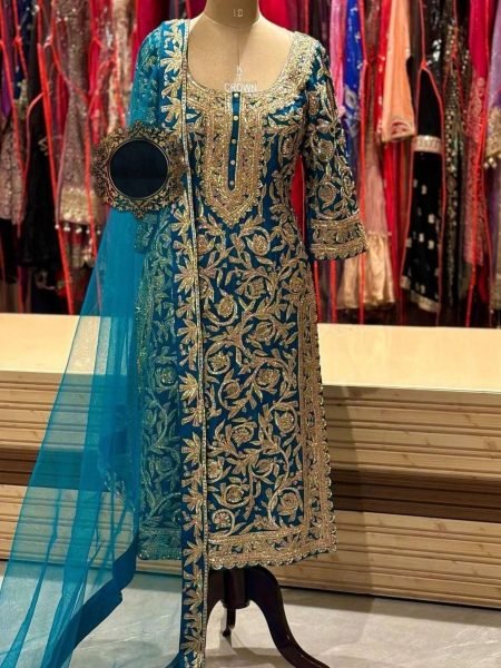 Super Hit Design Beautiful Heavy Stone Work Top Bottom With Dupatta  