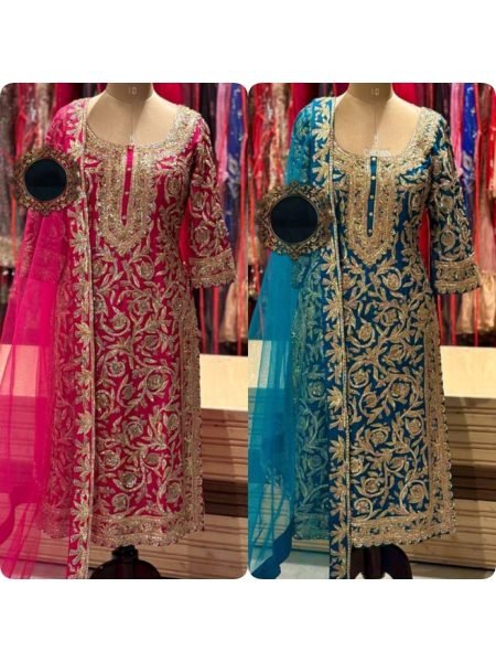 Super Hit Design Beautiful Heavy Stone Work Top Bottom With Dupatta  Ready To Wear Collection