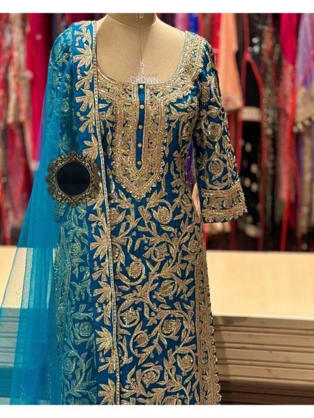 Super Hit Design Beautiful Heavy Stone Work Top Bottom With Dupatta  Ready To Wear Collection