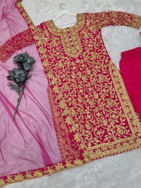 Super Hit Design Beautiful Heavy Stone Work Top Bottom With Dupatta  Ready To Wear Collection