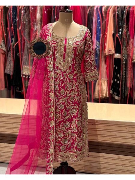 Super Hit Design Beautiful Heavy Stone Work Top Bottom With Dupatta  Ready To Wear Collection
