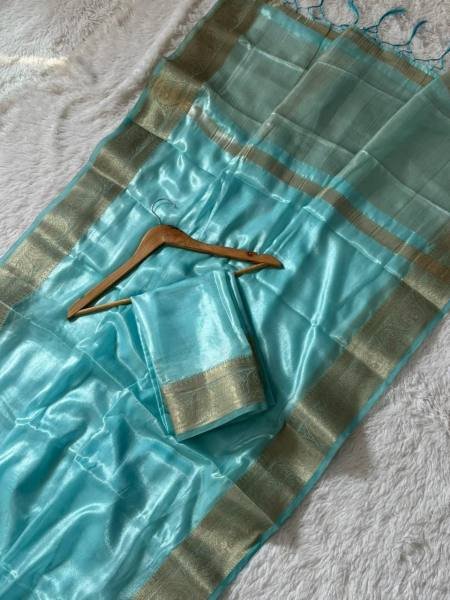 Super Shine Space Silk Saree with Zari Belt and Rich Pallu For Woman Silk Sarees Wholesale