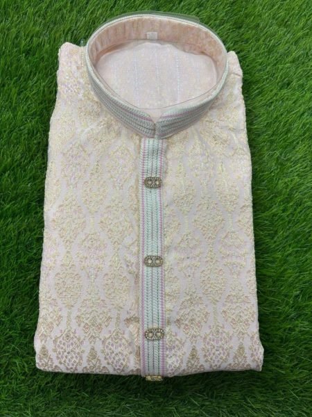 Super Trending Designer Kurta Pajama Set for Men 2pc Ready to Wear Ethnic Outfit Bulk Stock Available at Wholesale Prices Kurta Pajama Wholesale