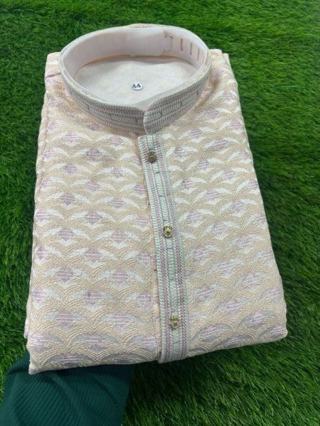 Super Trending Designer Kurta Pajama Set for Men 2pc Ready to Wear Ethnic Outfit Bulk Stock Available at Wholesale Prices Kurta Pajama Wholesale
