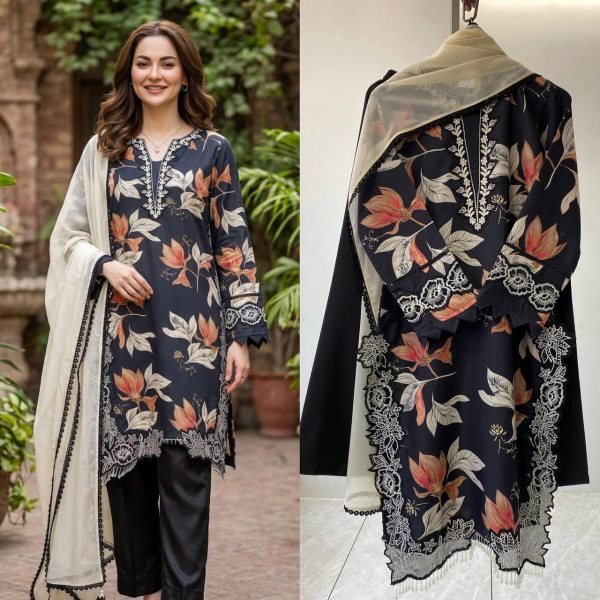 Supreme Blue Pakistani Style Suit Set for Women Festive Collection Ready To Wear Collection