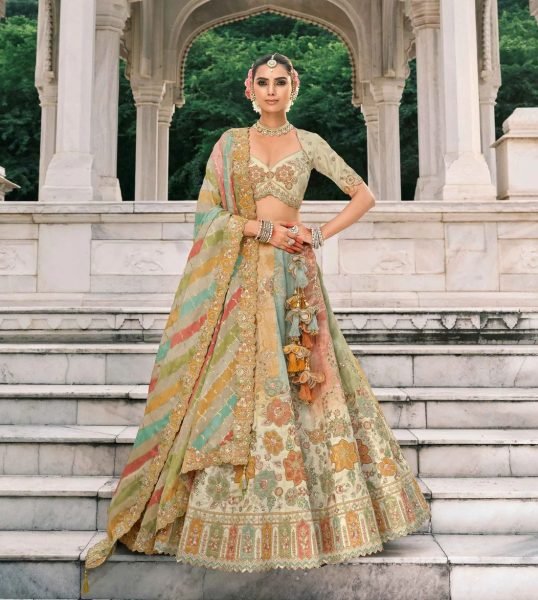 Supreme Multi Heavy Embroidered Mirror Sequins & Stone Work Lehenga Choli Bridal Lehenga Choli