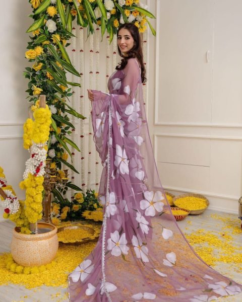 Supreme Purple Elegant Digital Print Lehenga Saree with Attached Dupatta Ready To Wear Saree 