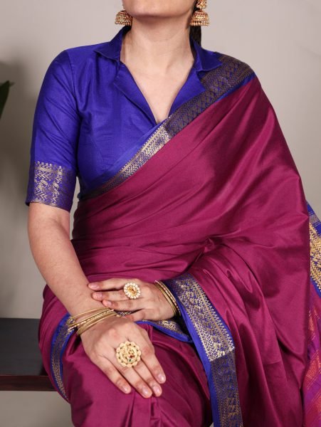 Surat-Made Aura Silk Saree Elegant Zari Weaving Border Wholesale Supplier  Silk Sarees Wholesale