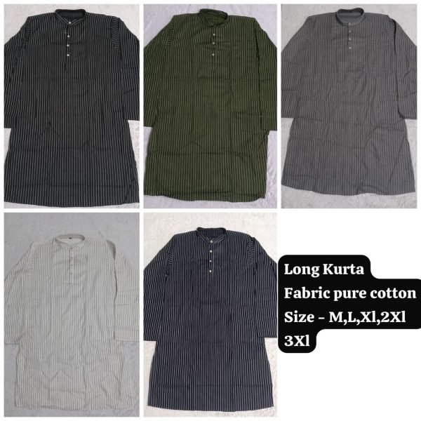 Tailored Grey Cotton Kurta Collection for Casual and Festive Wear Kurta Pajama Wholesale