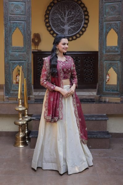 Tailored Magenta Cosmos Lehenga Choli with Zari Sequins Work for Festive Wear  Designer Lehenga Choli