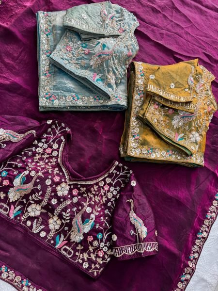 Teal Blue Satin Silk Saree with Heavy Embroidery Blouse at Manufacturer Price Designer Wedding Sarees Wholesale