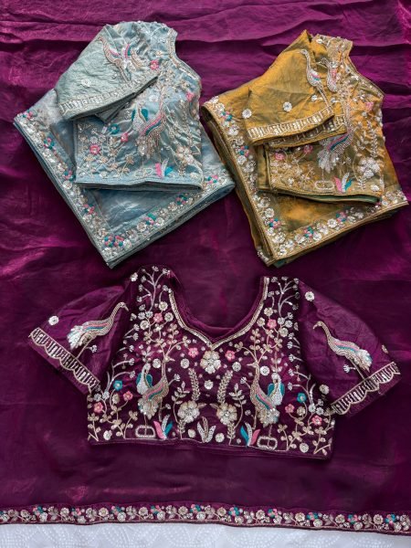 Teal Blue Satin Silk Saree with Heavy Embroidery Blouse at Manufacturer Price Designer Wedding Sarees Wholesale