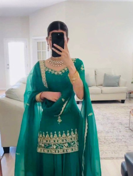 Teal Green Crepe Lehenga with Short Top &  Fancy Net Dupatta Celebration Ready Look Ready To Wear Collection