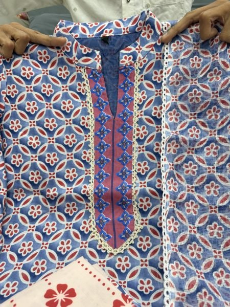 Tejasvi Prakash wear Stylish Printed Kurti Pant Set for Summer Collection Printed Kurtis
