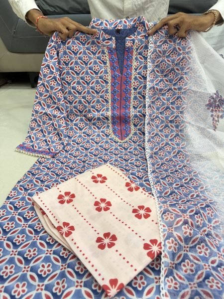 Tejasvi Prakash wear Stylish Printed Kurti Pant Set for Summer Collection Printed Kurtis