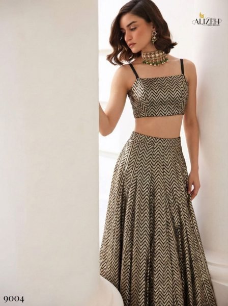 Timeless Golden Soft Silk Lehenga Choli Set at Manufacturer Price for Boutique Buyers Bollywood Lehenga Choli