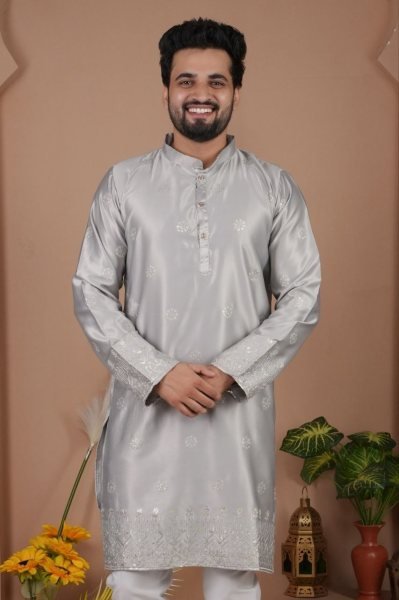 Timeless Grey Wholesale Men Kurta Set for Resellers at Manufacturer Rate Kurta Pajama Wholesale