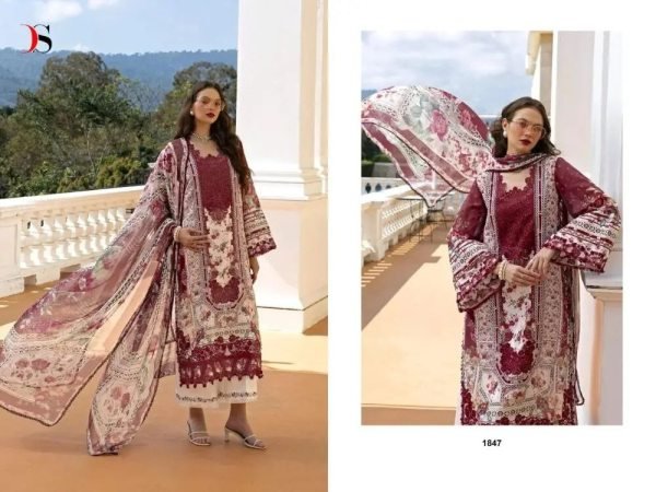 Timeless Maroon Pure Cotton Suit Set with 4 Patch Embroidery and Cotton Mal Dupatta Pakistani Suits Wholesale