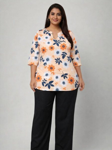 Timeless Orange Casual Wear Co-ord Set with Soft Rayon Fabric for Women