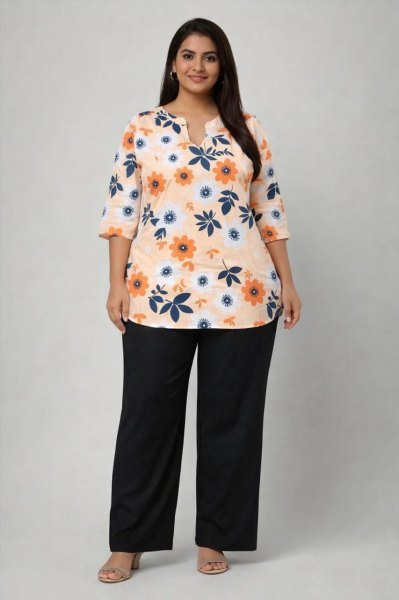 Timeless Orange Casual Wear Co-ord Set with Soft Rayon Fabric for Women CO ORD Sets